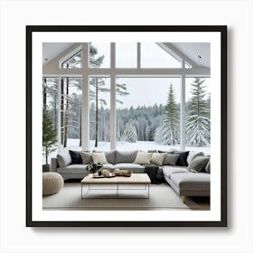 Living Room With Large Windows 5 Art Print