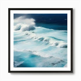 Ocean Waves Crashing Art Print