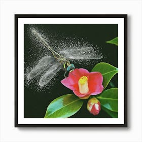 Dragonfly On A Flower Poster