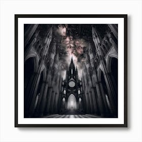 Cathedral In The Night 1 Art Print