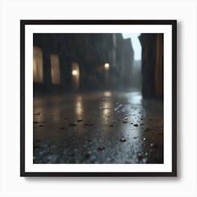 Rainy City Street 3 Art Print