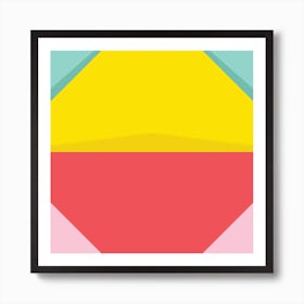 Abstract Pastel Perspective Ii Square Art Print