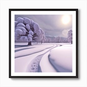 Snowy Landscape 72 Art Print
