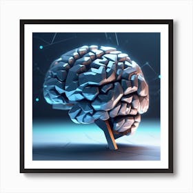 Abstract Brain 2 Art Print