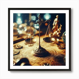 Magic Scales Of Justice Art Print