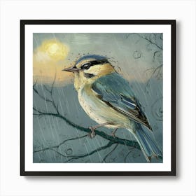 Bird In The Rain 2 Art Print