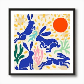 Rabbits In The Sun Poster