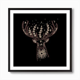 Deer Head Art Print