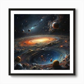 Galaxy Painting Art Print