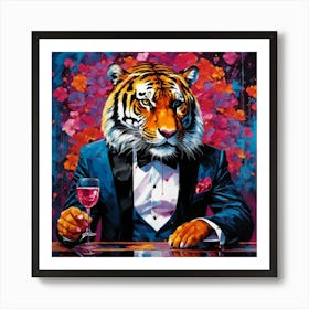 Tiger In Tuxedo Art Print