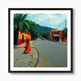 Street Scene In Mexico City Art Print