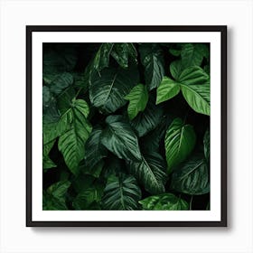 Tropical Leaves Background 5 Art Print