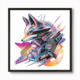 Futuristic Fox Art Print