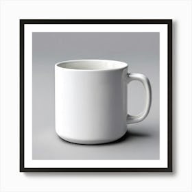White Coffee Cup Art Print