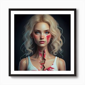 Butchered Barbie 4 Art Print