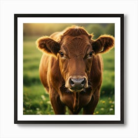 Cow In A Field 1 Affiche