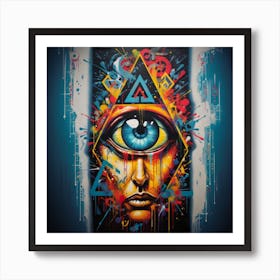 All Seeing Eye Illuminati 1 Art Print