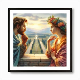 Jesus And Mary 1 Art Print