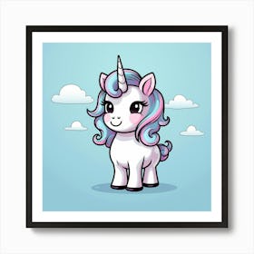 Cute Unicorn 766 Art Print