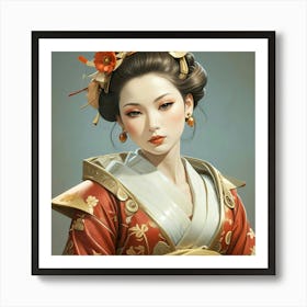 Creative Geisha Artwork 20 Art Print