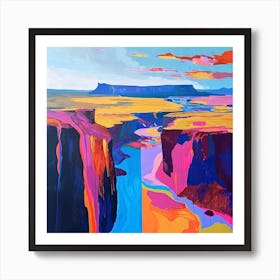 Colourful Abstract Thingvellir National Park Iceland 1 Art Print