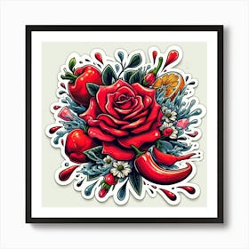 Red Rose Art Print