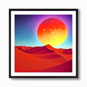 Full Moon In The Desert 14 Art Print