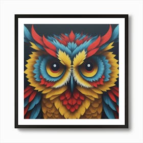 Owl Close Up Art Print