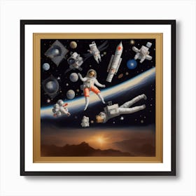 'Astronauts In Space' Poster