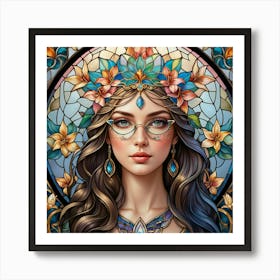 Stained Glass Painting Art Print