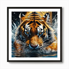 Pouncing Tiger Art Print