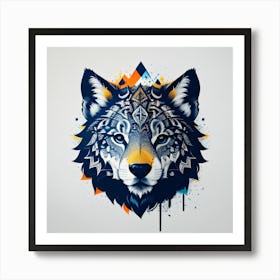 Wolf Head 2 Art Print