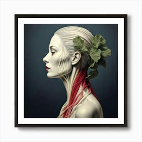 Firefly Surreal Side Profile Of A Rhubarb Woman 35282 (2) Poster