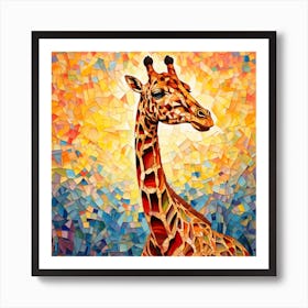 Maraclemente Mosaic Giraffe Colorful Full Page No Negative Spac C45b0a7c 98f2 4fbf A26d 084fb216b1f6 Art Print