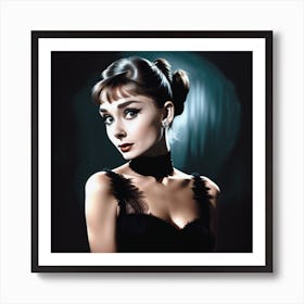 Audrey Hepburn Pitch Black Poster