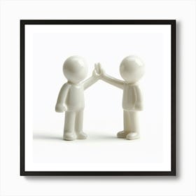 Two People Giving Each Other A High Five Art Print