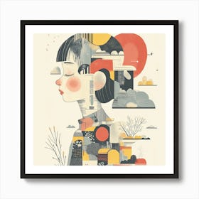 Girl In A City 3 Art Print