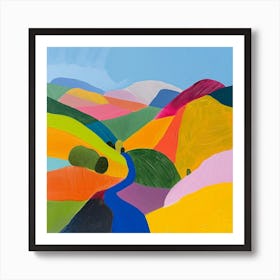 Colourful Abstract The Peak District England 2 Art Print