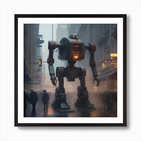 Futuristic Robot 41 Art Print