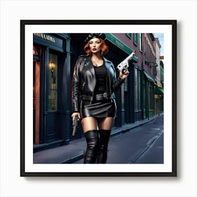 Lady In Black Art Print