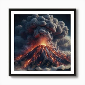 Volcano Eruption Art Print