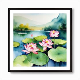 Lotus Painting 2 Art Print