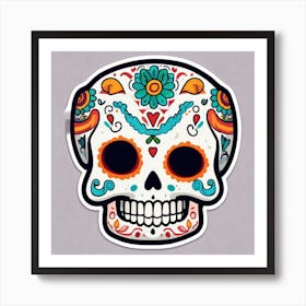 Day Of The Dead Skull 14 Art Print