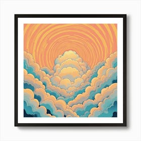 Abstract Clouds 1 Art Print