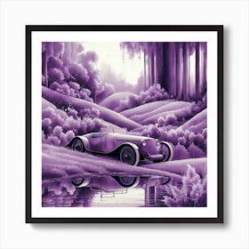 Purple Car Art Print