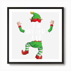 Archery Elf Family Matching Christmas Pajamas Pjs Xmas Men Art Print