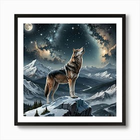 Howling Wolf Art Print