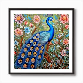 Peacock Painting 2 Art Print