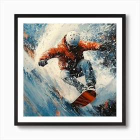 Snowboarder Art 3 Art Print