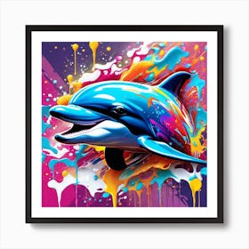 Dolphin Painting Affiche